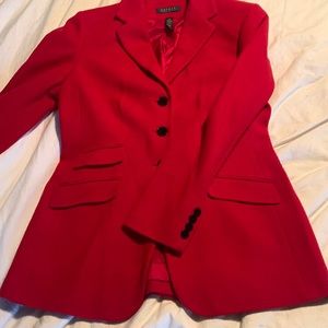 Lauren red fitted blazer